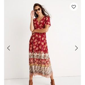 Madewell tulip sleeve maxi dress